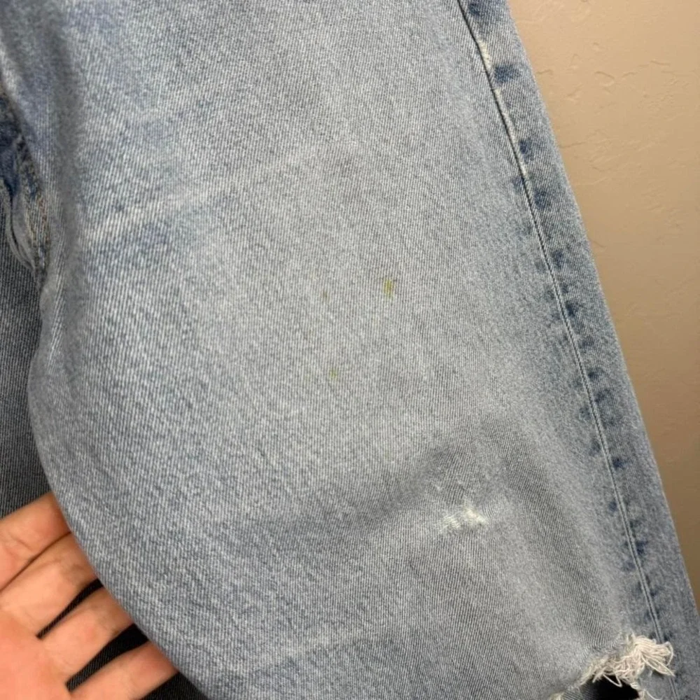 Vintage 2002 Levi 501‎ Button Fly Straight Fit Denim Blue Jeans 35x31.5